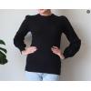 Zeagoo Womens Sweaters Fall 2026 Dressy Casual Long Sleeve Shirts Ribbed Knit Winter Outfits Puff Pullover Jumper Tops(A Black)