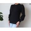 Zeagoo Womens Sweaters Fall 2026 Dressy Casual Long Sleeve Shirts Ribbed Knit Winter Outfits Puff Pullover Jumper Tops(A Black)