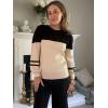 Zeagoo Womens Sweaters Fall 2026 Dressy Casual Long Sleeve Shirts Ribbed Knit Winter Outfits Puff Pullover Jumper Tops(B Black Khaki)