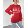 Zeagoo Womens Sweaters Fall 2026 Dressy Casual Long Sleeve Shirts Ribbed Knit Winter Outfits Puff Pullover Jumper Tops(Christmas Tree Red)