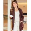 Zeagoo Womens Sweaters Fall Trendy Casual Long Sleeve Shirt Lightweight V Neck Off Shoulder Crochet Pullover Top Outfit(B-beige)