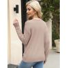 Zeagoo Womens Sweaters Fall Trendy Casual Long Sleeve Shirt Lightweight V Neck Off Shoulder Crochet Pullover Top Outfit(B-dark Apricot)