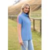 Zeagoo Womens Turtleneck Sweater Fall Fashion 2025 Long Sleeve Chunky Knitted Pullover Color Block Trendy Jumper Top(Blue)