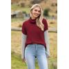 Zeagoo Womens Turtleneck Sweater Fall Fashion 2025 Long Sleeve Chunky Knitted Pullover Color Block Trendy Jumper Top(Brick-red)