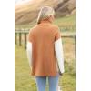 Zeagoo Womens Turtleneck Sweater Fall Fashion 2025 Long Sleeve Chunky Knitted Pullover Color Block Trendy Jumper Top(Khaki)