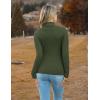 Zeagoo Women’s Turtleneck Sweaters 2026 Fall Fitted Long Sleeve Pullover Sweater Ribbed Knit Basic Tops(Army Green)