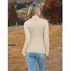 Zeagoo Women’s Turtleneck Sweaters 2026 Fall Fitted Long Sleeve Pullover Sweater Ribbed Knit Basic Tops(Beige)