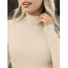Zeagoo Women’s Turtleneck Sweaters 2026 Fall Fitted Long Sleeve Pullover Sweater Ribbed Knit Basic Tops(Beige)