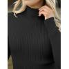 Zeagoo Women’s Turtleneck Sweaters 2026 Fall Fitted Long Sleeve Pullover Sweater Ribbed Knit Basic Tops(Black)