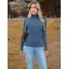 Zeagoo Women’s Turtleneck Sweaters 2026 Fall Fitted Long Sleeve Pullover Sweater Ribbed Knit Basic Tops(Blue)