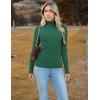 Zeagoo Women’s Turtleneck Sweaters 2026 Fall Fitted Long Sleeve Pullover Sweater Ribbed Knit Basic Tops(Green)