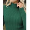 Zeagoo Women’s Turtleneck Sweaters 2026 Fall Fitted Long Sleeve Pullover Sweater Ribbed Knit Basic Tops(Green)