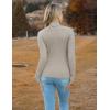 Zeagoo Women’s Turtleneck Sweaters 2026 Fall Fitted Long Sleeve Pullover Sweater Ribbed Knit Basic Tops(Grey)