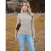 Zeagoo Women’s Turtleneck Sweaters 2026 Fall Fitted Long Sleeve Pullover Sweater Ribbed Knit Basic Tops(Grey)