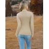 Zeagoo Women’s Turtleneck Sweaters 2026 Fall Fitted Long Sleeve Pullover Sweater Ribbed Knit Basic Tops(Khaki)