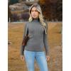Zeagoo Women’s Turtleneck Sweaters 2026 Fall Fitted Long Sleeve Pullover Sweater Ribbed Knit Basic Tops(Light Grey)