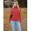 Zeagoo Women’s Turtleneck Sweaters 2026 Fall Fitted Long Sleeve Pullover Sweater Ribbed Knit Basic Tops(Red)