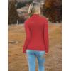 Zeagoo Women’s Turtleneck Sweaters 2026 Fall Fitted Long Sleeve Pullover Sweater Ribbed Knit Basic Tops(Red)