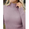 Zeagoo Women’s Turtleneck Sweaters 2026 Fall Fitted Long Sleeve Pullover Sweater Ribbed Knit Basic Tops(Taro)
