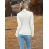 Zeagoo Women’s Turtleneck Sweaters 2026 Fall Fitted Long Sleeve Pullover Sweater Ribbed Knit Basic Tops(White)