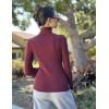 Zeagoo Women’s Turtleneck Sweaters 2026 Fall Fitted Long Sleeve Pullover Sweater Ribbed Knit Basic Tops(Wine Red)