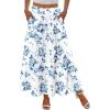 White Blue Floral