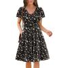 Zeagoo Summer Tiered Mini Dress with Pockets Ruffle Sleeve V-Neck Casual Dress A Line Boho Flowy Sundress 2025 Vacation(A03-xh441)