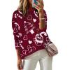 Zeagoo Sweaters for Women Fall Outfits Trendy 2025 Long Sleeve Shirts Bussiness Casual Knit Pullover Sweater Tops(Christmas Wine)