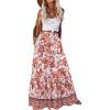 Zeagoo Womens Casual Maxi Skirts for Women 2026 High Waist Boho Skirts Floral Printed Long Flowy Skirt with Pockets(Floral-printed-04)