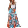 Zeagoo Womens Casual Maxi Skirts for Women 2026 High Waist Boho Skirts Floral Printed Long Flowy Skirt with Pockets(Multicolor-03)