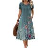 Blue Green Floral