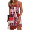 Zeagoo Womens Summer Dress 2026 Loose V Neck Sleeveless Sundresses Swimsuit Coverup with Pockets Floral Tank Dresses(Bohemian-printed-2)
