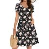 Floral Black White