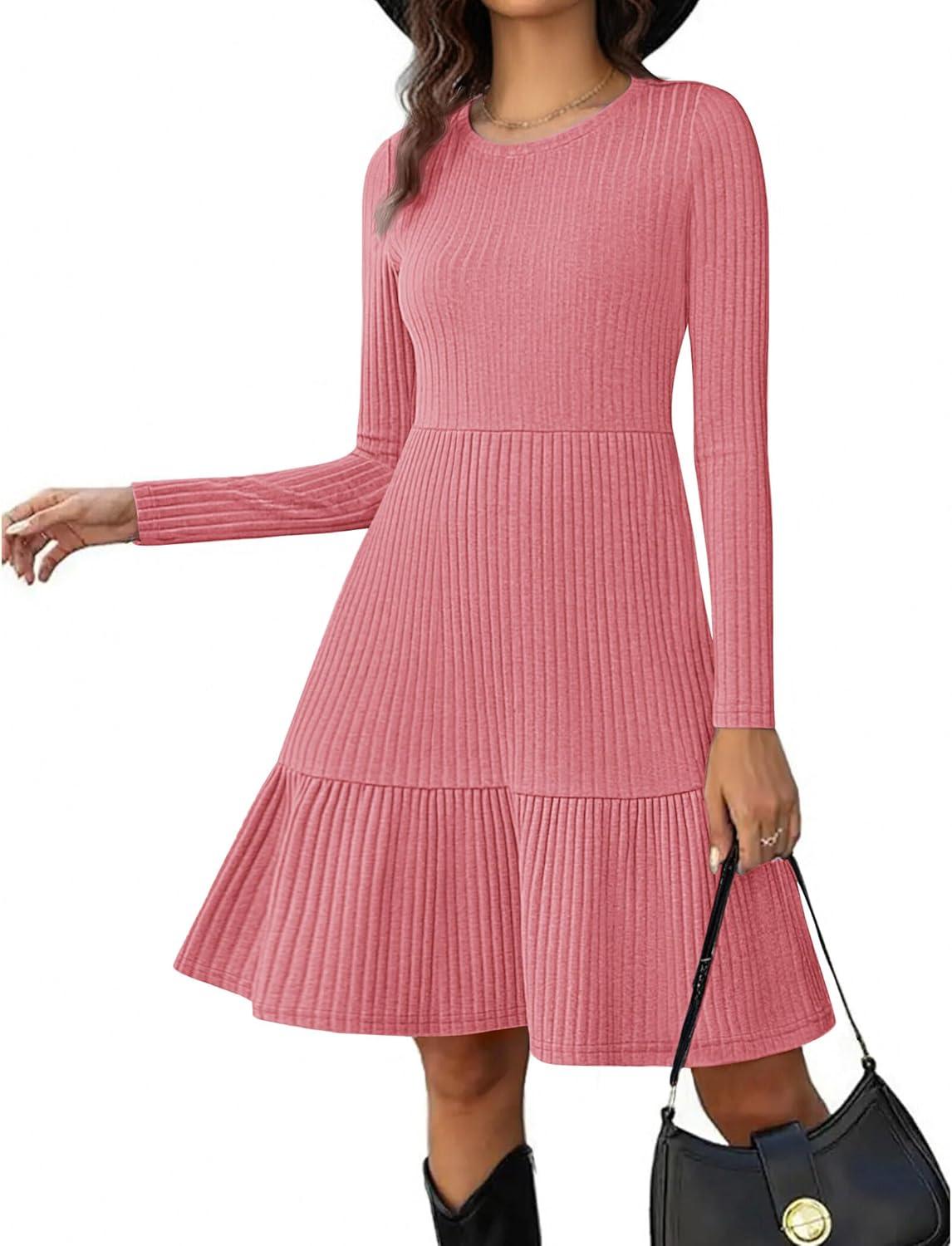 imageZeagoo Summer Dresses for Women 2025 Cotton Button Down Short Sleeve Tshirt Dresses Casual Mini Beach DressPink