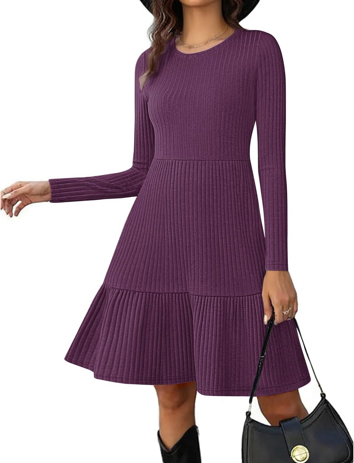 imageZeagoo Summer Dresses for Women 2025 Cotton Button Down Short Sleeve Tshirt Dresses Casual Mini Beach DressPurple
