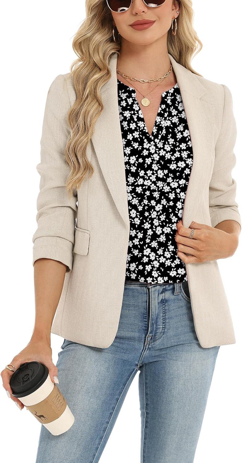 imageZeagoo Womens Dressy Casual Shirts Short Sleeve V Neck Work Blouse Business Casual Summer Chiffon TopsBlack Floral