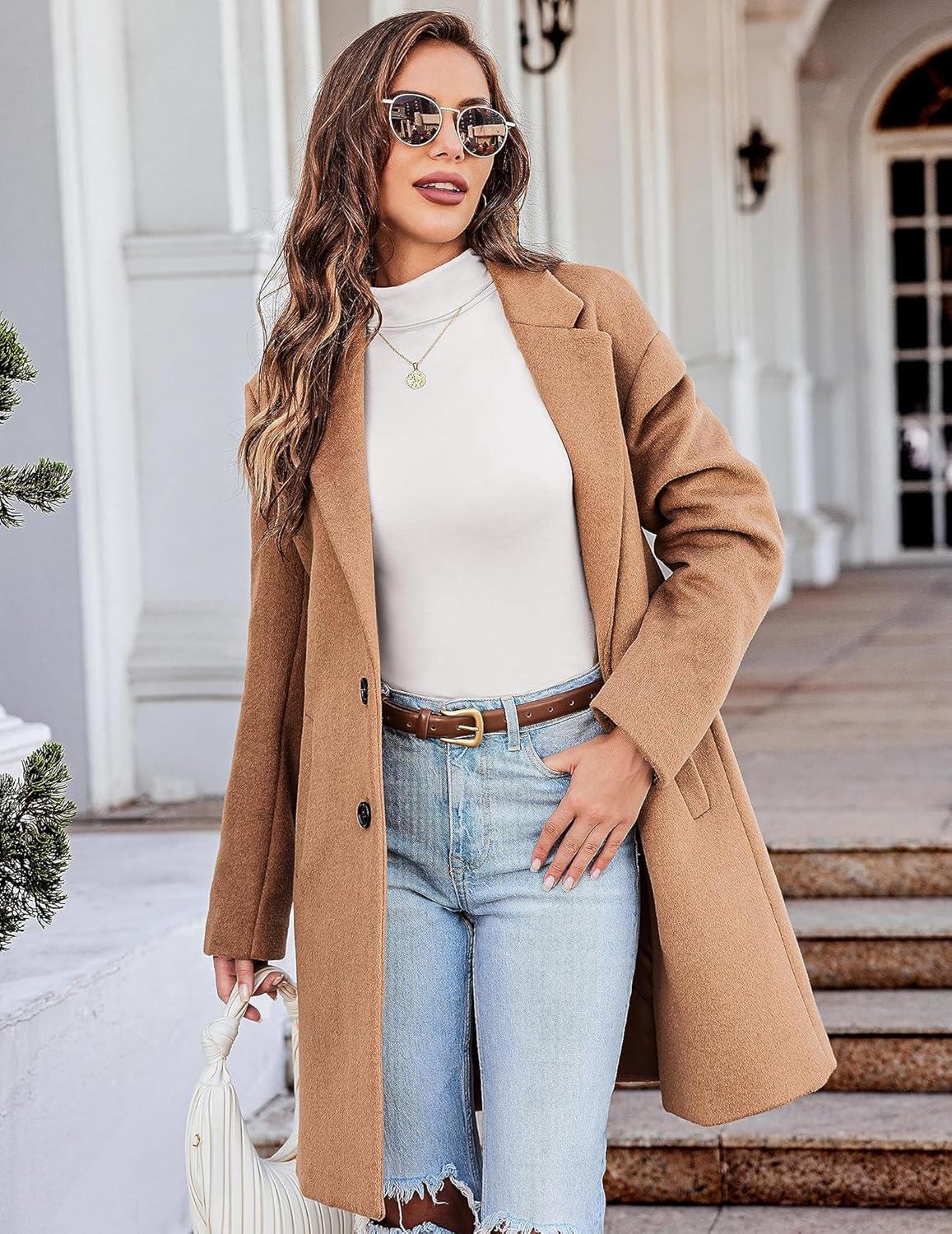imageZeagoo Womens Long Sleeve Shirts Mock Neck Turtleneck Slim Fitted Basic Crop Tops 2024 Fashion Casual TShirtsWhitelight Grey