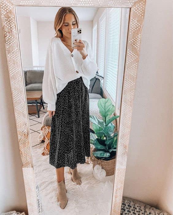 imageZeagoo Womens Midi Skirts High Waisted Pleated ALine Swing Skirts Summer Floral Long Skirts with PocketsBlcack Floral