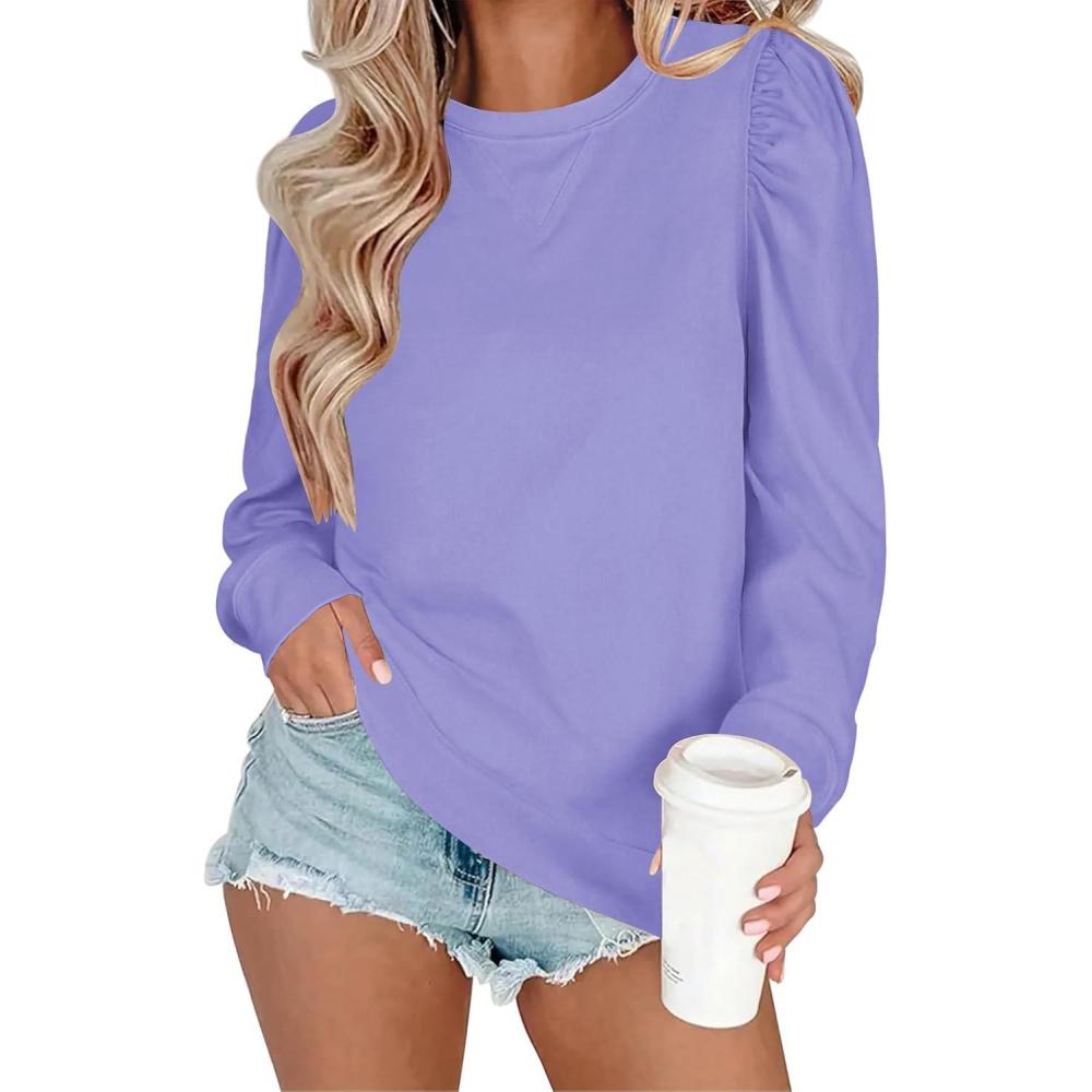 imageZeagoo Christmas Long Sleeve Shirts for Women Winter 2025 Ladies Tops and Blouses Casual Fashion ClothingPurple