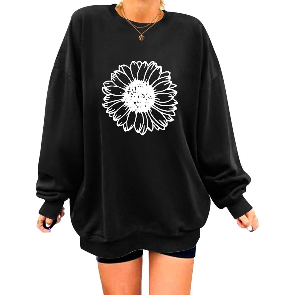 imageZeagoo Christmas Sweatshirt for Women Crewneck Christmas Tree Long Sleeve Shirt Xmas Holiday Party Pullover Sweater TopsBlackdaisy