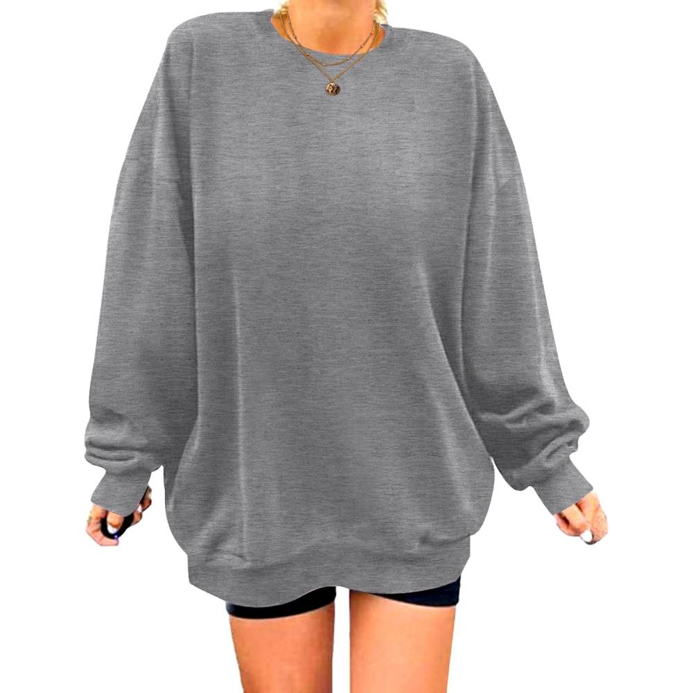 imageZeagoo Christmas Sweatshirt for Women Crewneck Christmas Tree Long Sleeve Shirt Xmas Holiday Party Pullover Sweater TopsGrey