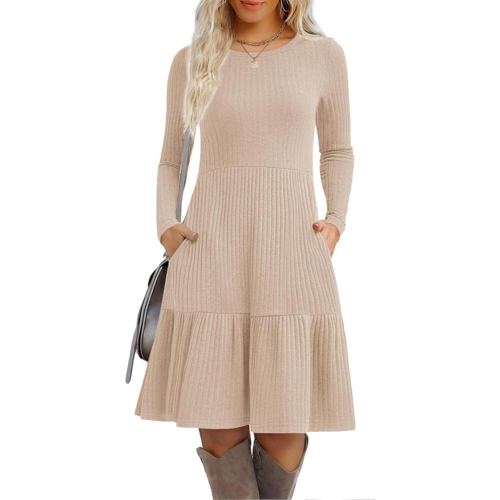imageZeagoo Summer Dresses for Women 2025 Cotton Button Down Short Sleeve Tshirt Dresses Casual Mini Beach DressLight Khaki
