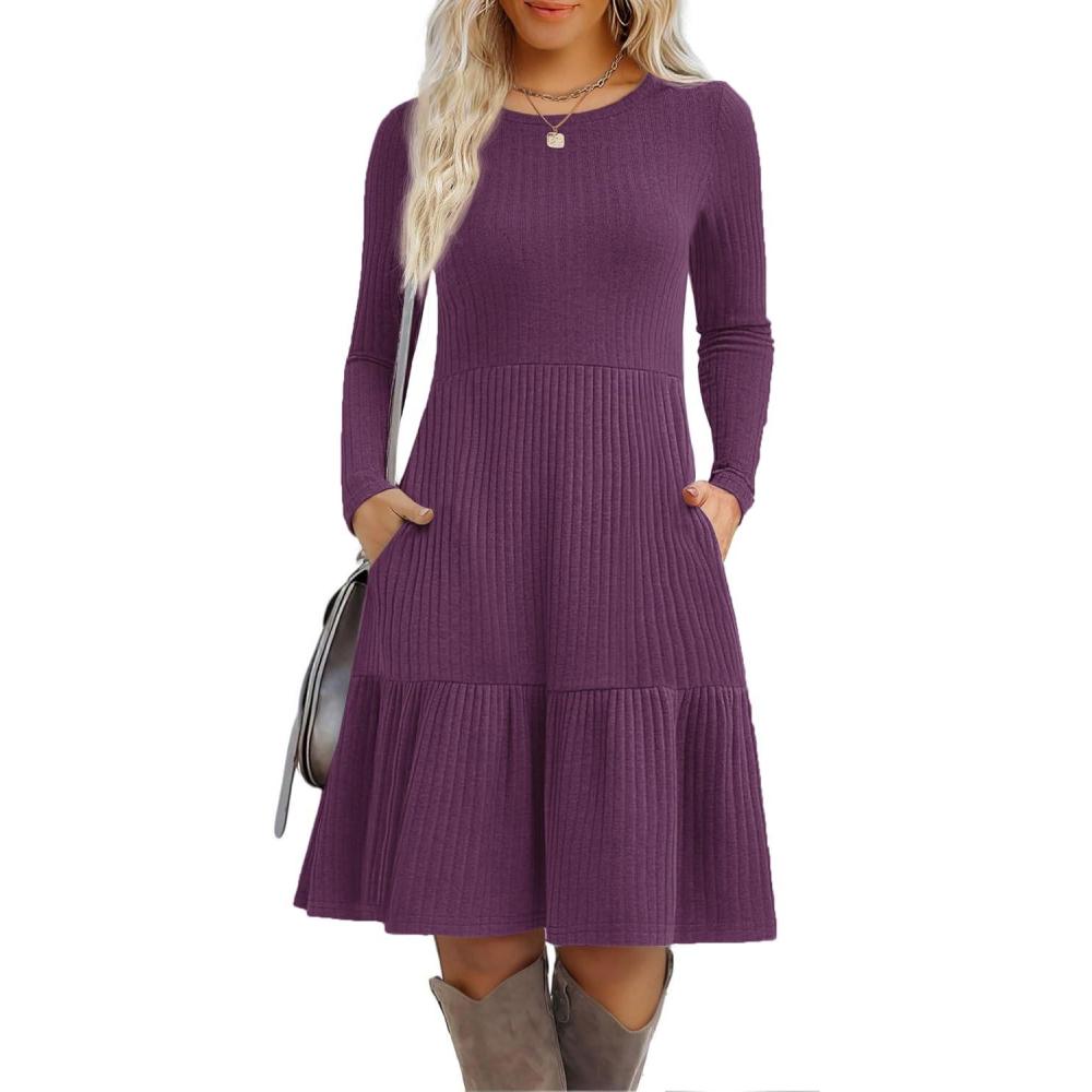 imageZeagoo Summer Dresses for Women 2025 Cotton Button Down Short Sleeve Tshirt Dresses Casual Mini Beach DressPurple