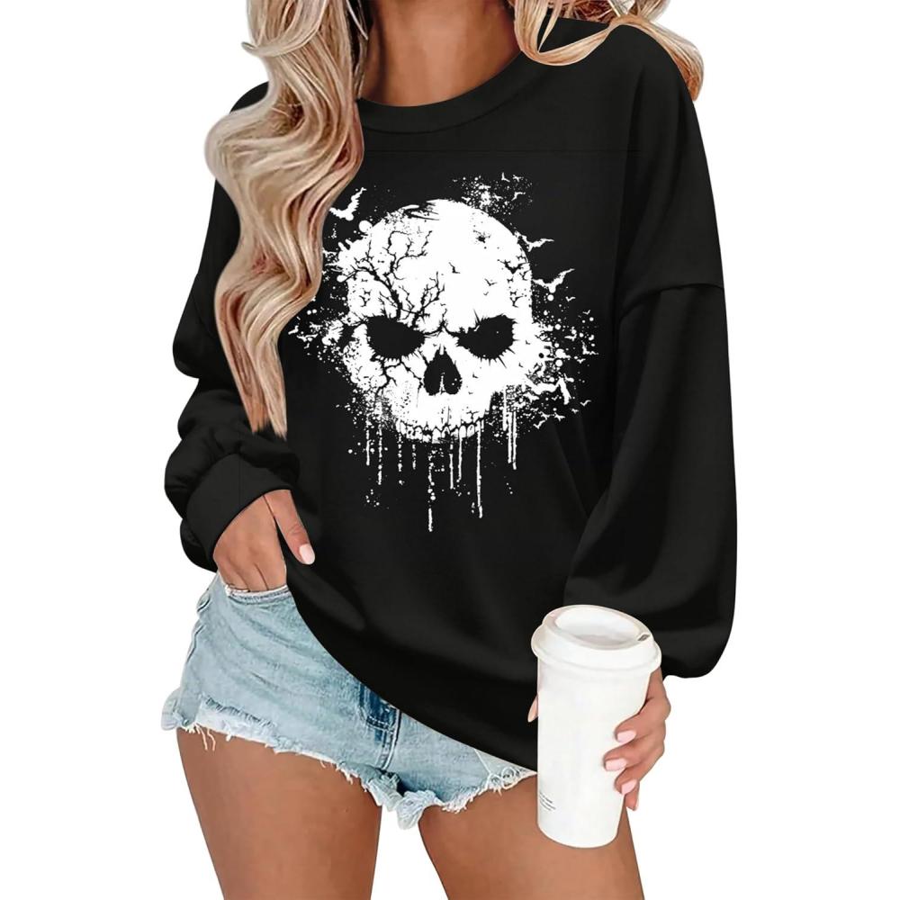 imageZeagoo Women Crewneck Sweatshirts Pullover Tops Long Sleeve Shirt Loose Fit Sweaters Casual Fall Outfits Clothes 2025Black01