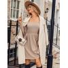 ZEAGOO Women Dresses Spring Fall 2026 Sweater Dress Long Sleeve Casual Knit Dresses with Pockets(Apricot)