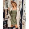 ZEAGOO Women Dresses Spring Fall 2026 Sweater Dress Long Sleeve Casual Knit Dresses with Pockets(Army Green)