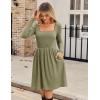 ZEAGOO Women Dresses Spring Fall 2026 Sweater Dress Long Sleeve Casual Knit Dresses with Pockets(Army Green)