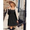ZEAGOO Women Dresses Spring Fall 2026 Sweater Dress Long Sleeve Casual Knit Dresses with Pockets(Black)
