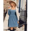 ZEAGOO Women Dresses Spring Fall 2026 Sweater Dress Long Sleeve Casual Knit Dresses with Pockets(Blue)