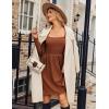 ZEAGOO Women Dresses Spring Fall 2026 Sweater Dress Long Sleeve Casual Knit Dresses with Pockets(Caramel)